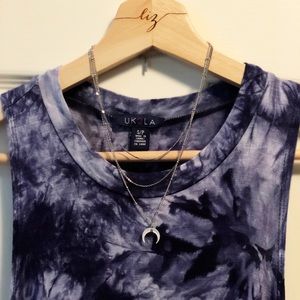 Blue Tye-dye Swing Dress